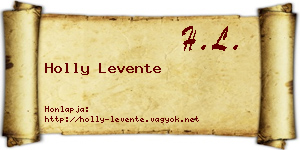 Holly Levente névjegykártya